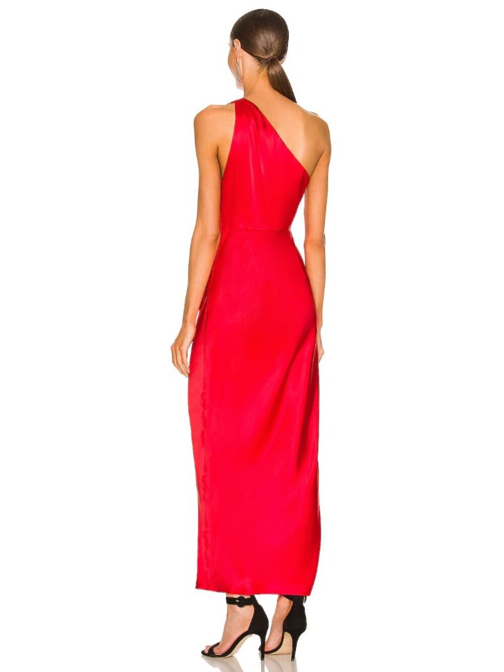 The Sei X REVOLVE Asymmetrical Draped Dress in Scarlet - Picture 3 of 3